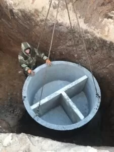 Бетонный септик в посёлке Аметьево