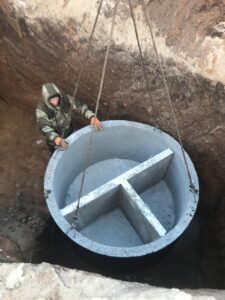 Бетонный септик в посёлке Аметьево